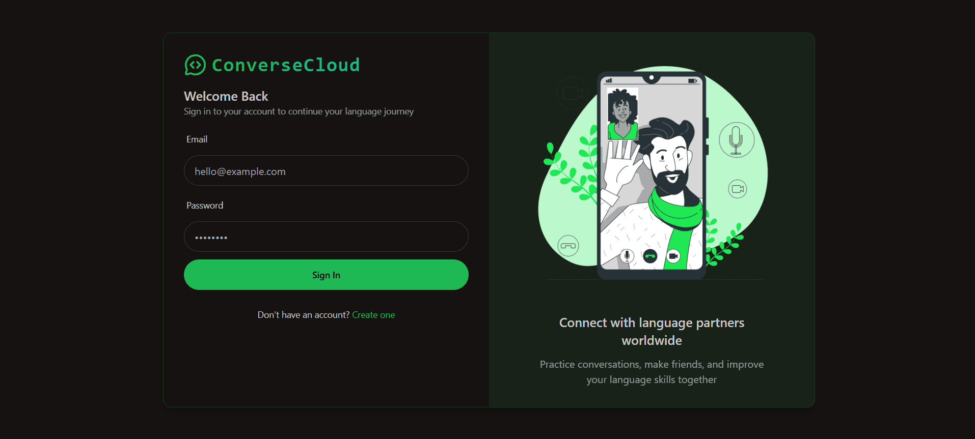 ConverseCloud screenshot