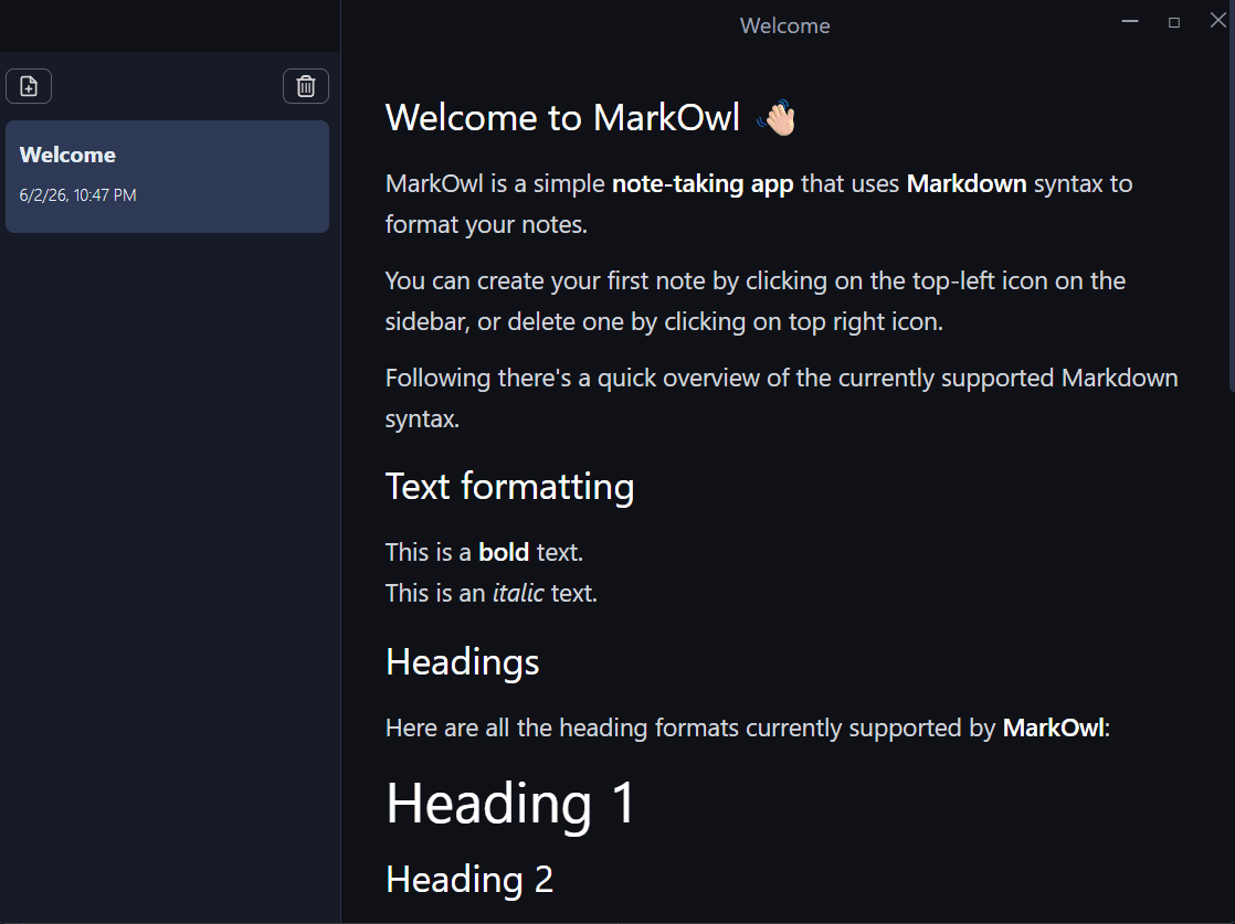 Markowl screenshot